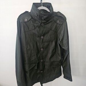 Kane & Unke.  JACKET. Size  M. Color: Dark, which can be dark gray, black